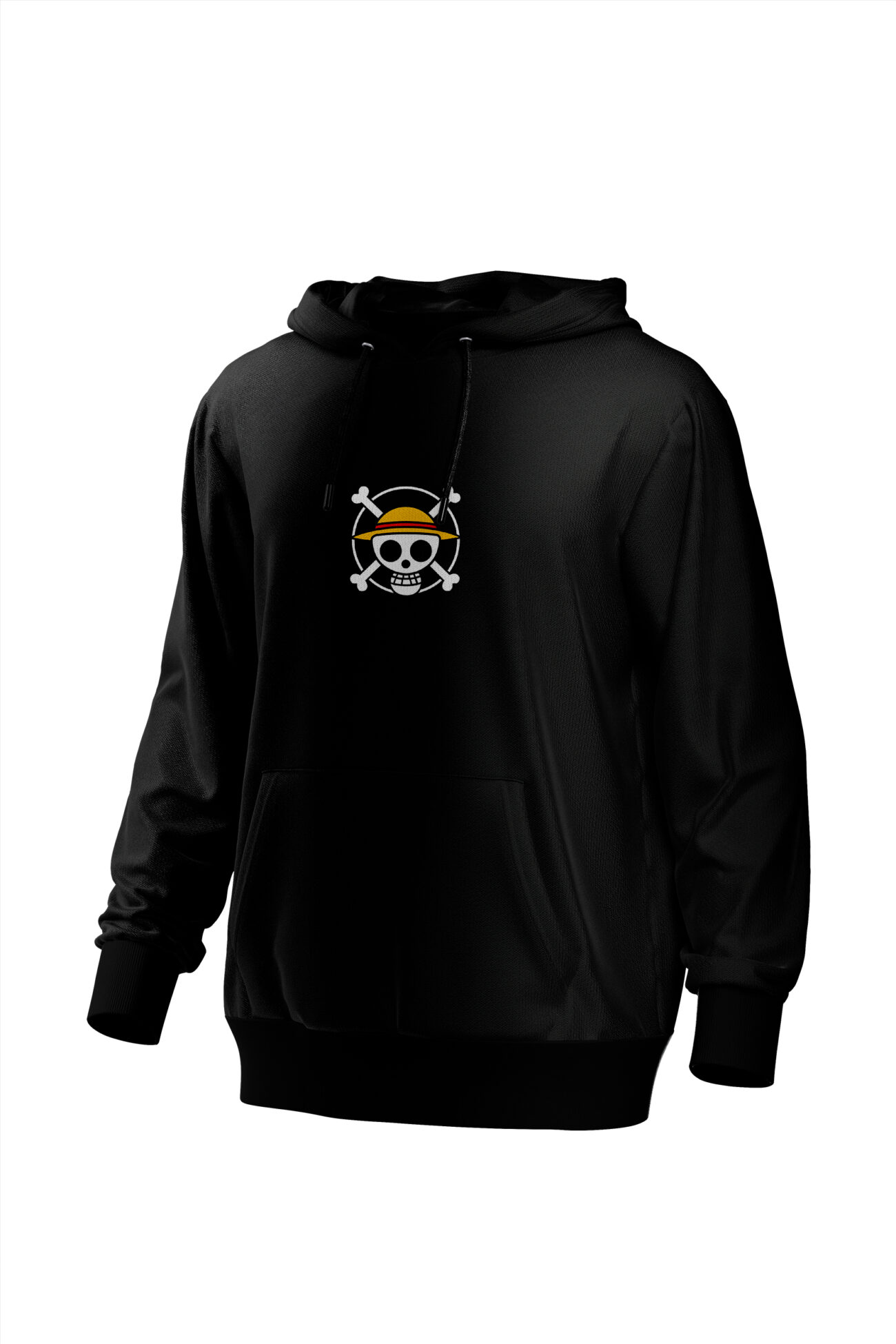 One Piece printed black hoodie